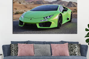 Картина на холсте KIL Art для интерьера в гостиную спальню Lamborghini Aventador 80x54 см (125-1)