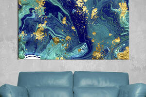 Картина на холсте KIL Art для интерьера в гостиную спальню Морской мрамор 80x54 см (23-1)