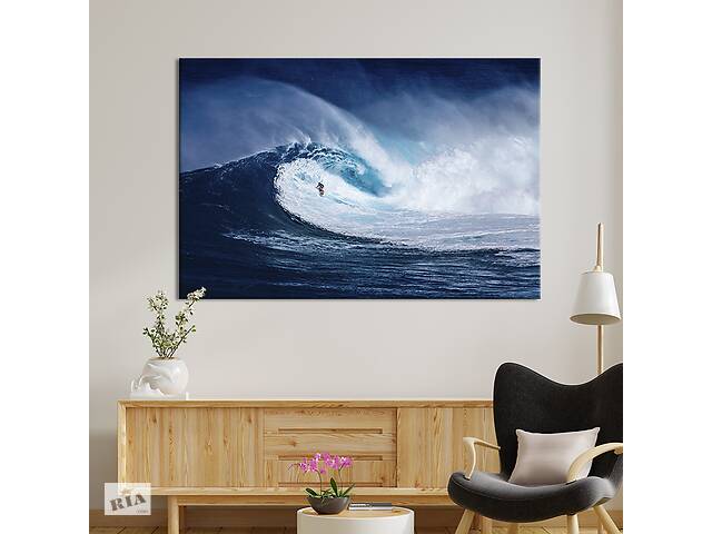 Картина на холсте KIL Art для интерьера в гостиную спальню Высокая волна 80x54 см (450-1)