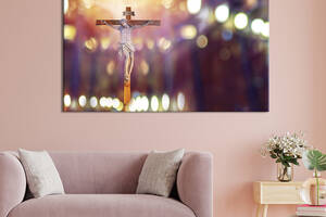Картина на холсте KIL Art для интерьера в гостиную спальню Святое распятие 80x54 см (475-1)