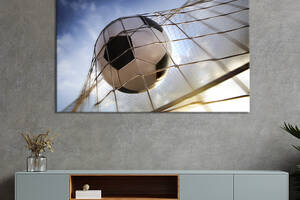 Картина на холсте KIL Art для интерьера в гостиную спальню Футбольный мяч 80x54 см (479-1)