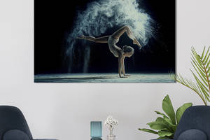 Картина на холсте KIL Art для интерьера в гостиную спальню Грациозная гимнастка 80x54 см (484-1)