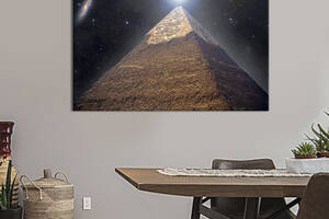 Картина на холсте KIL Art для интерьера в гостиную спальню Пирамида фараона 80x54 см (507-1)