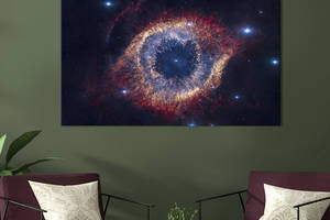 Картина на холсте KIL Art для интерьера в гостиную спальню Галактика Глаз Бога 80x54 см (509-1)