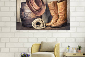 Картина на холсте KIL Art для интерьера в гостиную спальню Набор ковбоя 80x54 см (515-1)