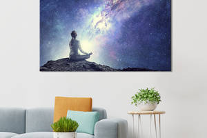 Картина на холсте KIL Art для интерьера в гостиную спальню Духовная медитация 80x54 см (518-1)