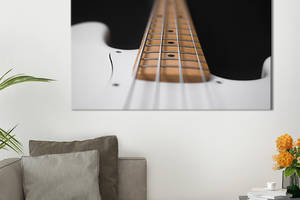 Картина на холсте KIL Art для интерьера в гостиную спальню Бас-гитара 80x54 см (527-1)