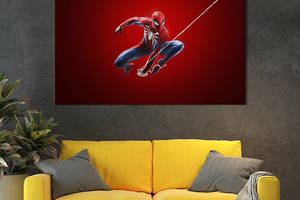 Картина на холсте KIL Art для интерьера в гостиную спальню Spider man ps4 80x54 см (672-1)