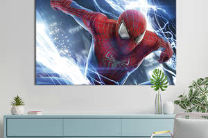 Картина на холсте KIL Art для интерьера в гостиную спальню Новый Человек-паук: Высокое напряжение 120x80 см (674-1)