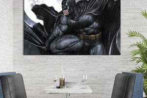 Картина на холсте KIL Art для интерьера в гостиную спальню Bruce Wayne - The Batman 120x80 см (689-1)