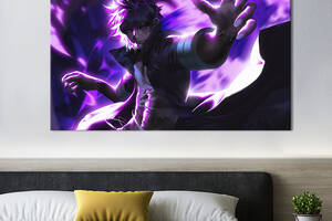 Картина на холсте KIL Art для интерьера в гостиную спальню Dabi My Hero Academia 120x80 см (696-1)