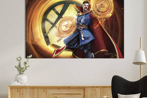 Картина на холсте KIL Art для интерьера в гостиную спальню Доктор Стрэндж 80x54 см (705-1)