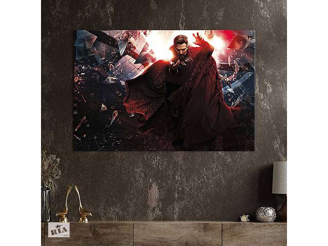 Картина на холсте KIL Art для интерьера в гостиную спальню Доктор Стрэндж: В мультивселенной безумия 80x54 см (706-1)