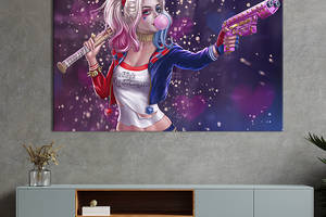 Картина на холсте KIL Art для интерьера в гостиную спальню Харли Квинн 120x80 см (714-1)
