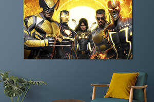 Картина на холсте KIL Art для интерьера в гостиную спальню Marvel's Midnight Suns 80x54 см (728-1)
