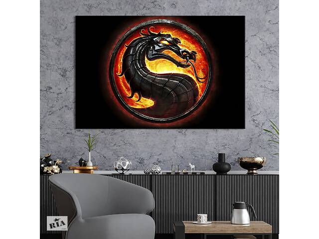 Картина на холсте KIL Art для интерьера в гостиную спальню Mortal Kombat 80x54 см (729-1)