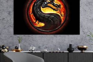 Картина на холсте KIL Art для интерьера в гостиную спальню Mortal Kombat 120x80 см (729-1)