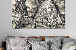 Картина на холсте KIL Art для интерьера в гостиную спальню Старый Лондон 120x80 см (365-1)