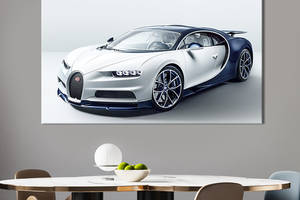 Картина на холсте KIL Art для интерьера в гостиную спальню Bugatti Chiron 51x34 см (119-1)