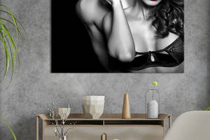 Картина на холсте KIL Art для интерьера в гостиную спальню Мужчина и женщина 51x34 см (514-1)