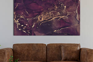 Картина на холсте KIL Art для интерьера в гостиную спальню Роскошный мрамор 51x34 см (53-1)