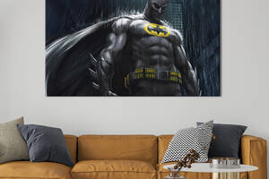 Картина на холсте KIL Art для интерьера в гостиную спальню Бэтмен 51x34 см (687-1)
