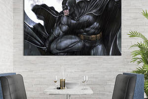 Картина на холсте KIL Art для интерьера в гостиную спальню Bruce Wayne - The Batman 51x34 см (689-1)