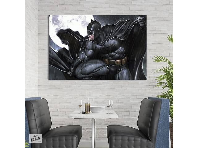 Картина на холсте KIL Art для интерьера в гостиную спальню Bruce Wayne - The Batman 51x34 см (689-1)