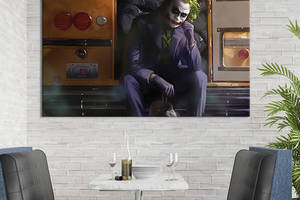 Картина на холсте KIL Art для интерьера в гостиную спальню Heath Ledger Joker 51x34 см (718-1)