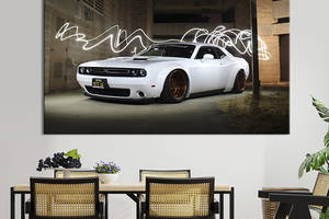 Картина на холсте KIL Art для интерьера в гостиную спальню Dodge Challenger 51x34 см (89-1)