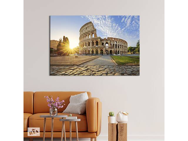 Картина на холсте KIL Art для интерьера в гостиную спальню Колизей в Риме 80x54 см (371-1)