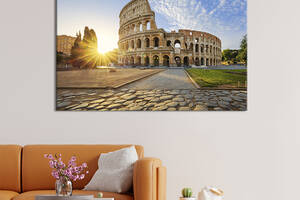 Картина на холсте KIL Art для интерьера в гостиную спальню Колизей в Риме 120x80 см (371-1)