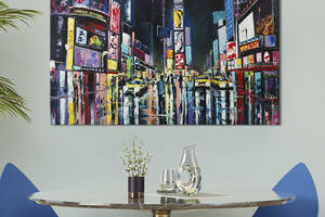 Картина на холсте KIL Art для интерьера в гостиную спальню Таймс-сквер 80x54 см (373-1)
