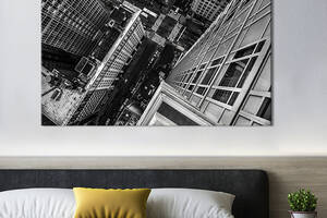 Картина на холсте KIL Art для интерьера в гостиную спальню Полёт над Нью-Йорком 80x54 см (377-1)