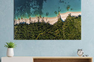 Картина на холсте KIL Art для интерьера в гостиную спальню Пляж в Албании 51x34 см (444-1)