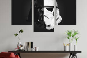 Картина на холсте KIL Art для интерьера в гостиную Star Wars poster Darth Vader and Stormtrooper 96x60 см (748-32)