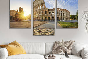 Картина на холсте KIL Art для интерьера в гостиную Символ Рима - Колизей 96x60 см (371-32)