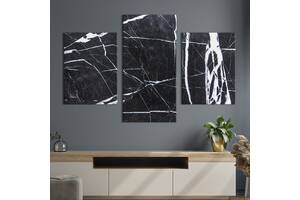 Картина на холсте KIL Art для интерьера в гостиную Трещины на льду 96x60 см (17-32)