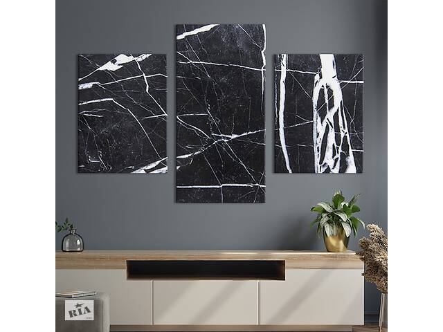 Картина на холсте KIL Art для интерьера в гостиную Трещины на льду 66x40 см (17-32)