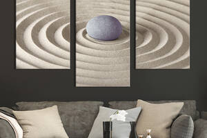 Картина на холсте KIL Art для интерьера в гостиную Идеальный серый камень 141x90 см (66-32)