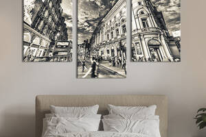 Картина на холсте KIL Art для интерьера в гостиную Исторические здания Лондона 96x60 см (365-32)