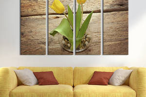 Картина на холсте KIL Art Два тюльпана в вазе 149x93 см (1005-41)