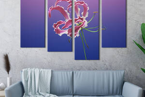 Картина на холсте KIL Art Дикая розовая лилия 129x90 см (840-42)