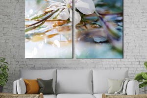 Картина на холсте KIL Art Дикий белый цветок 111x81 см (782-2)