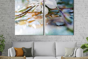 Картина на холсте KIL Art Дикий белый цветок 165x122 см (782-2)
