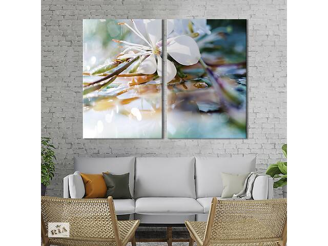 Картина на холсте KIL Art Дикий белый цветок 71x51 см (782-2)