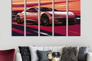 Картина на полотні KIL Art Ексклюзивне авто Tesla Roadster 132x80 см (1404-51)