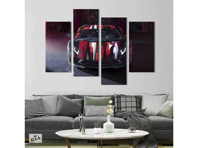 Картина на холсте KIL Art Элитный автомобиль Lamborghini Aventador S – Yamamoto 149x106 см (1268-42)