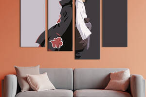 Картина на холсте KIL Art Эстетика аниме - Саске и Итачи 129x90 см (1488-42)