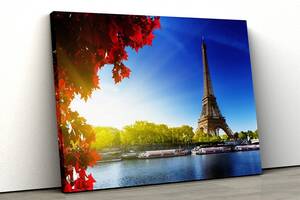 Картина на холсте KIL Art Эйфелевая башня в Париже 81x54 см (230)
